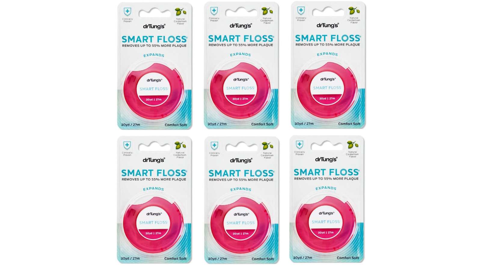 pack of 6 drtung's smart floss