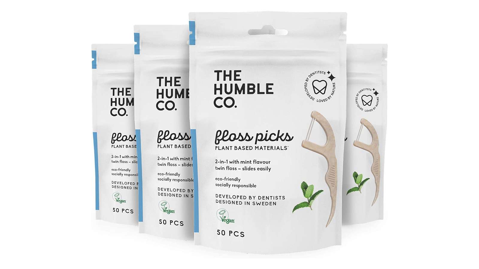 4 pack of the humble co. floss picks