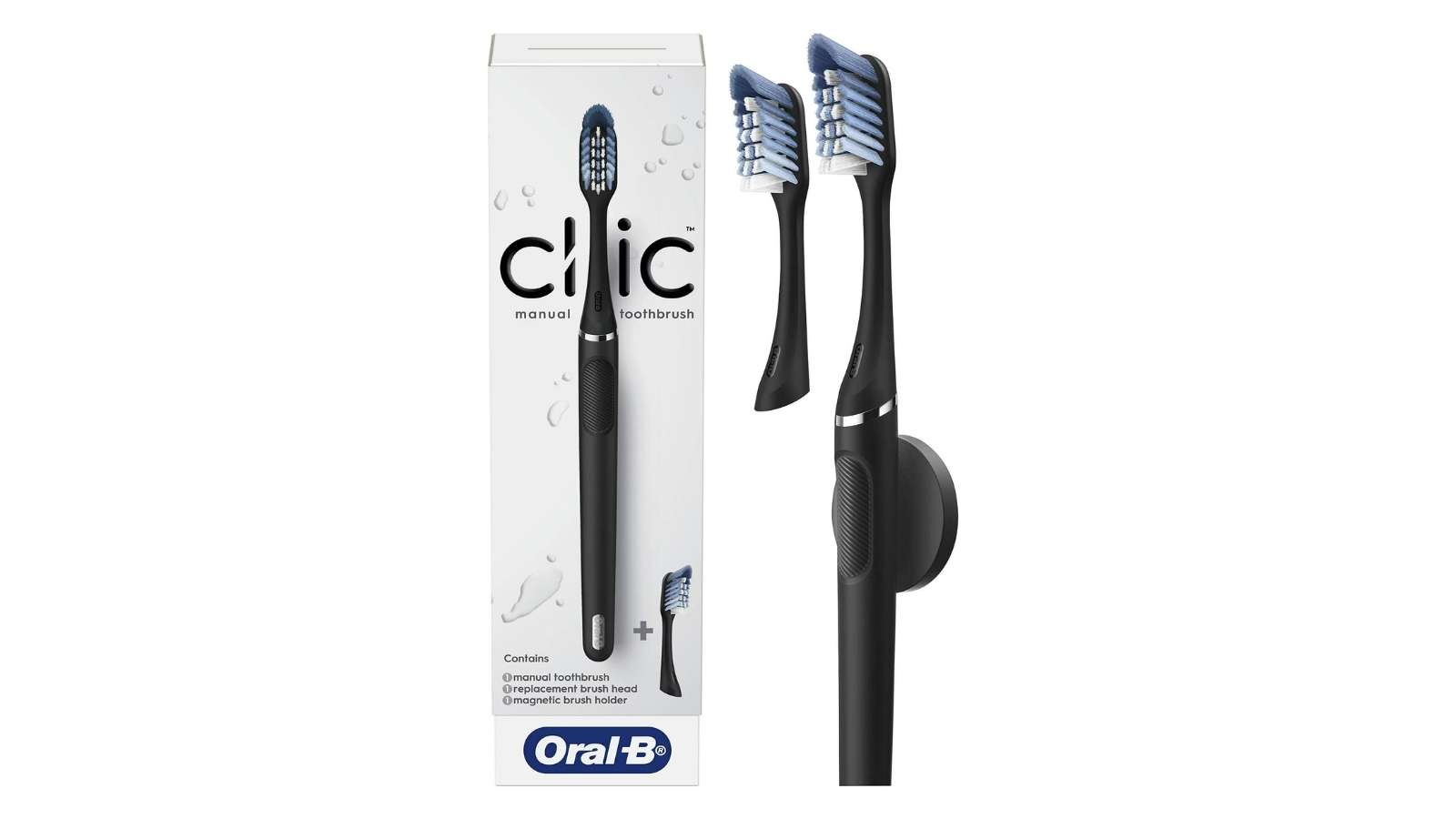 Reviews of best manual toothbrushes - display of oral-b clic manual toothbrush