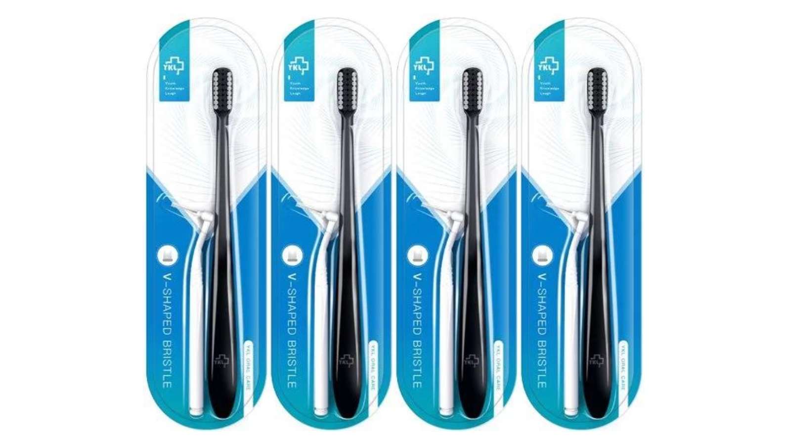 Reviews of best manual toothbrushes - Image of y-kelin manual toothbrush 4-pack
