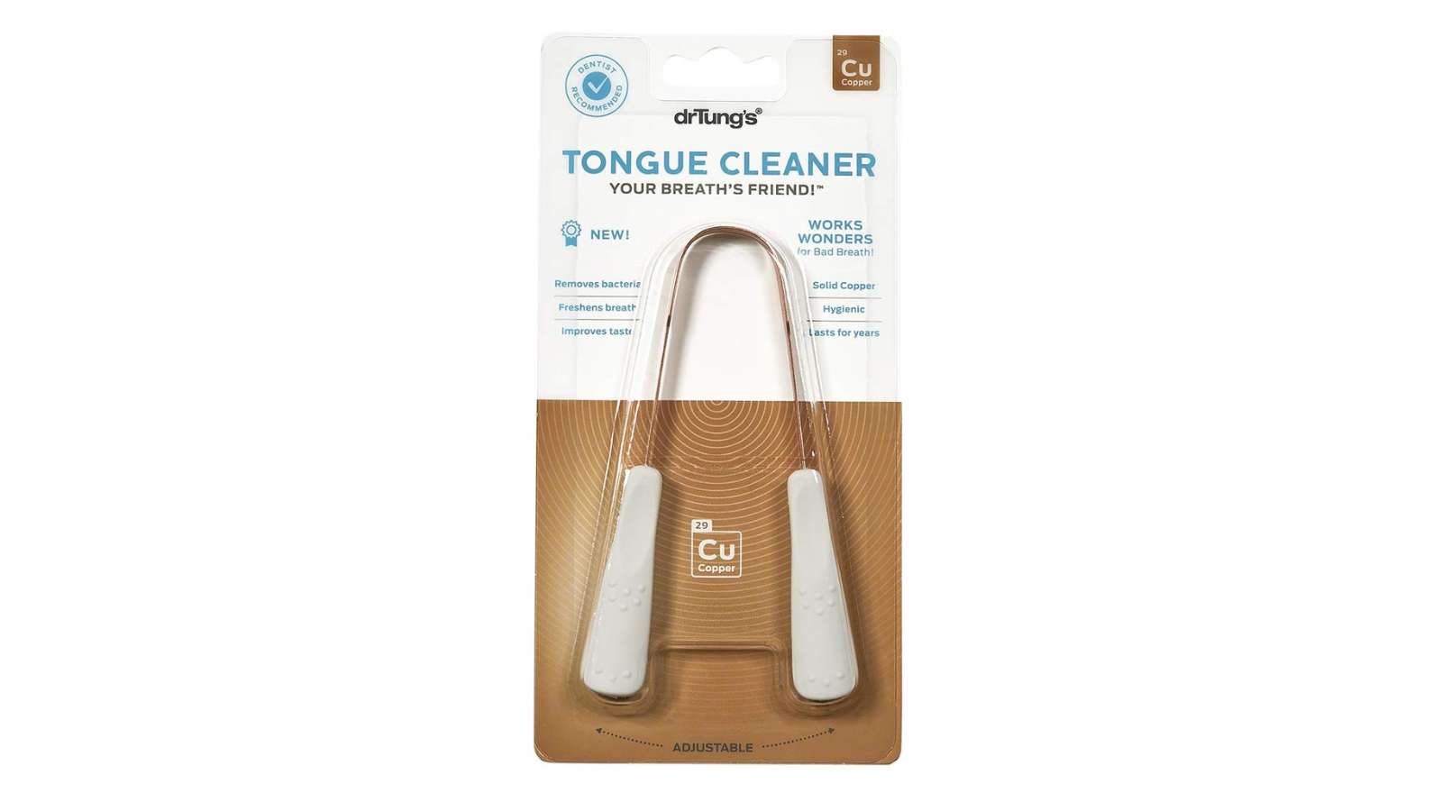 reviews on best tongue scraper - packet dr. tung's copper tongue cleaner