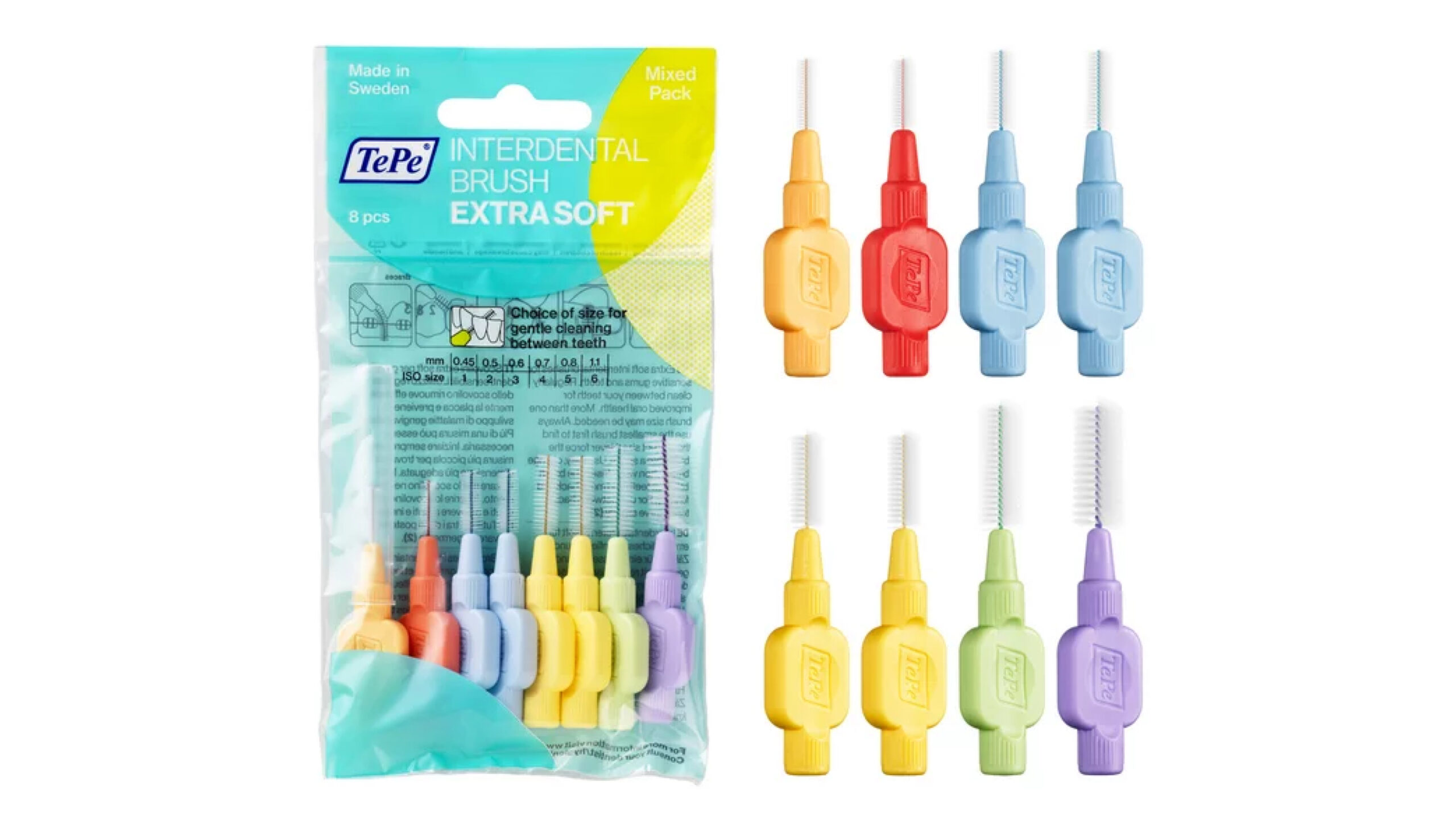 TePe interdental brush extra soft packet and some samples