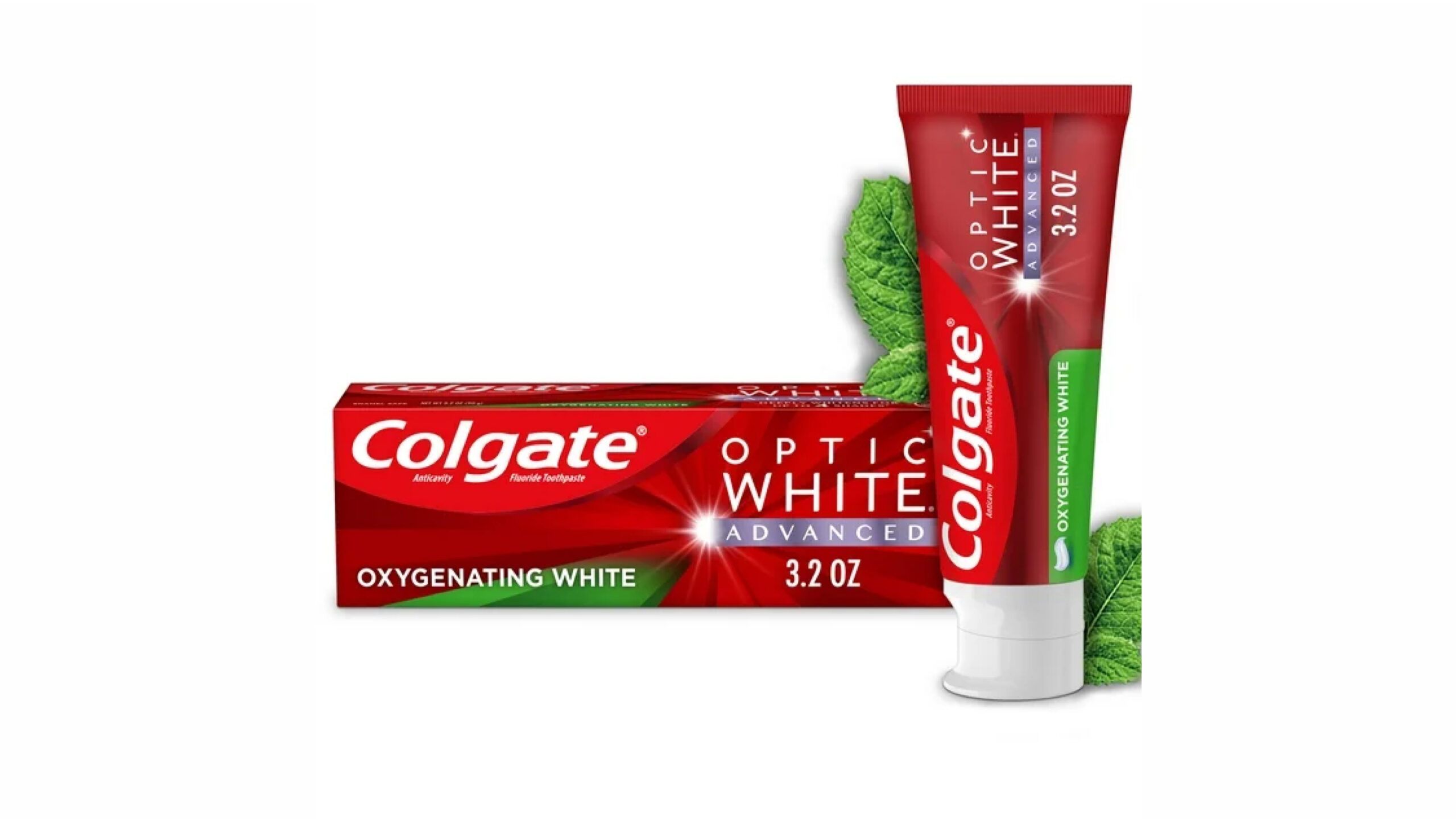 pack of 3.2 oz colgate optic white advanced hydrogen peroxide toothpaste sparkling white