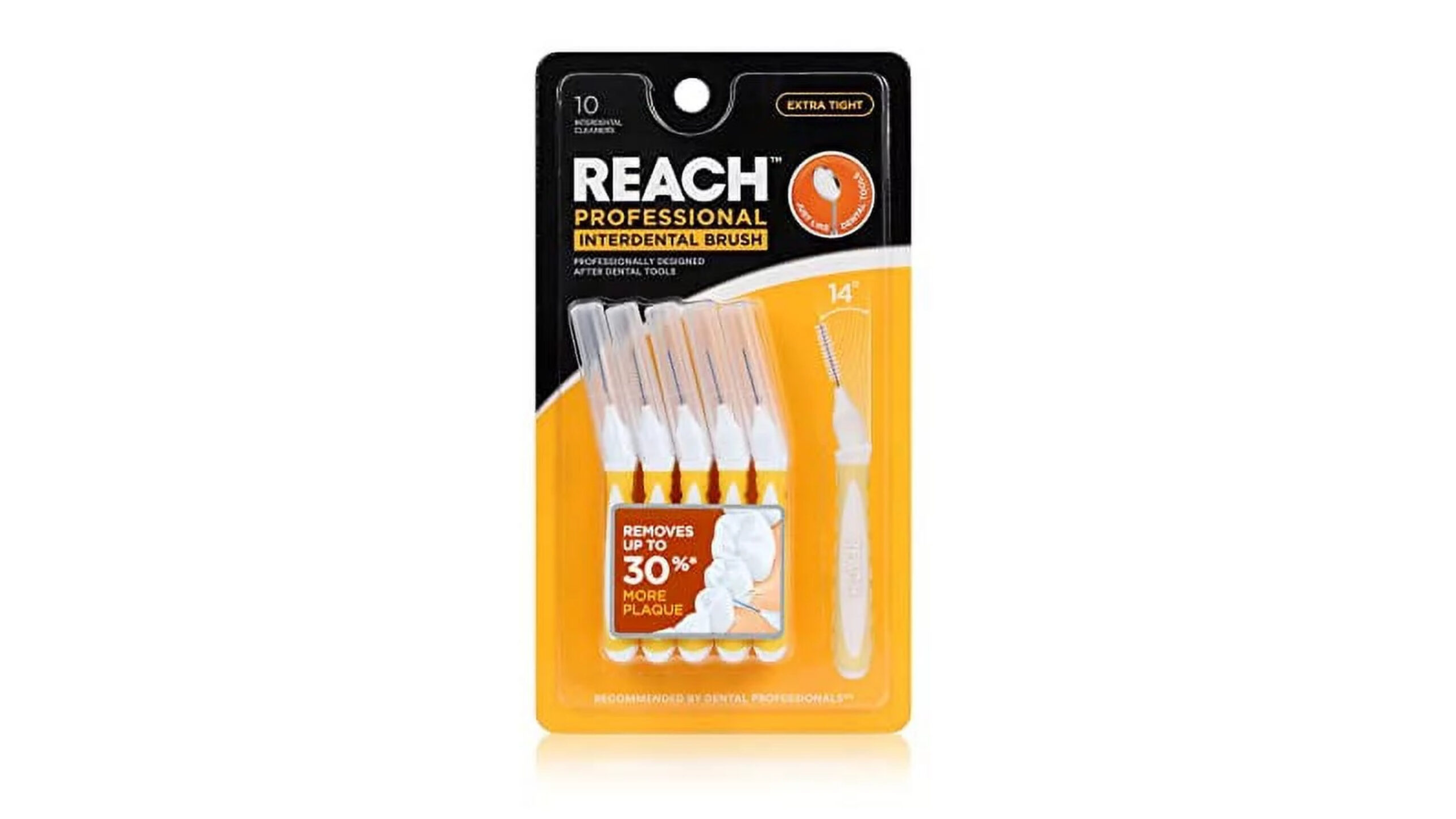 packet of Reach interdental toothbrush